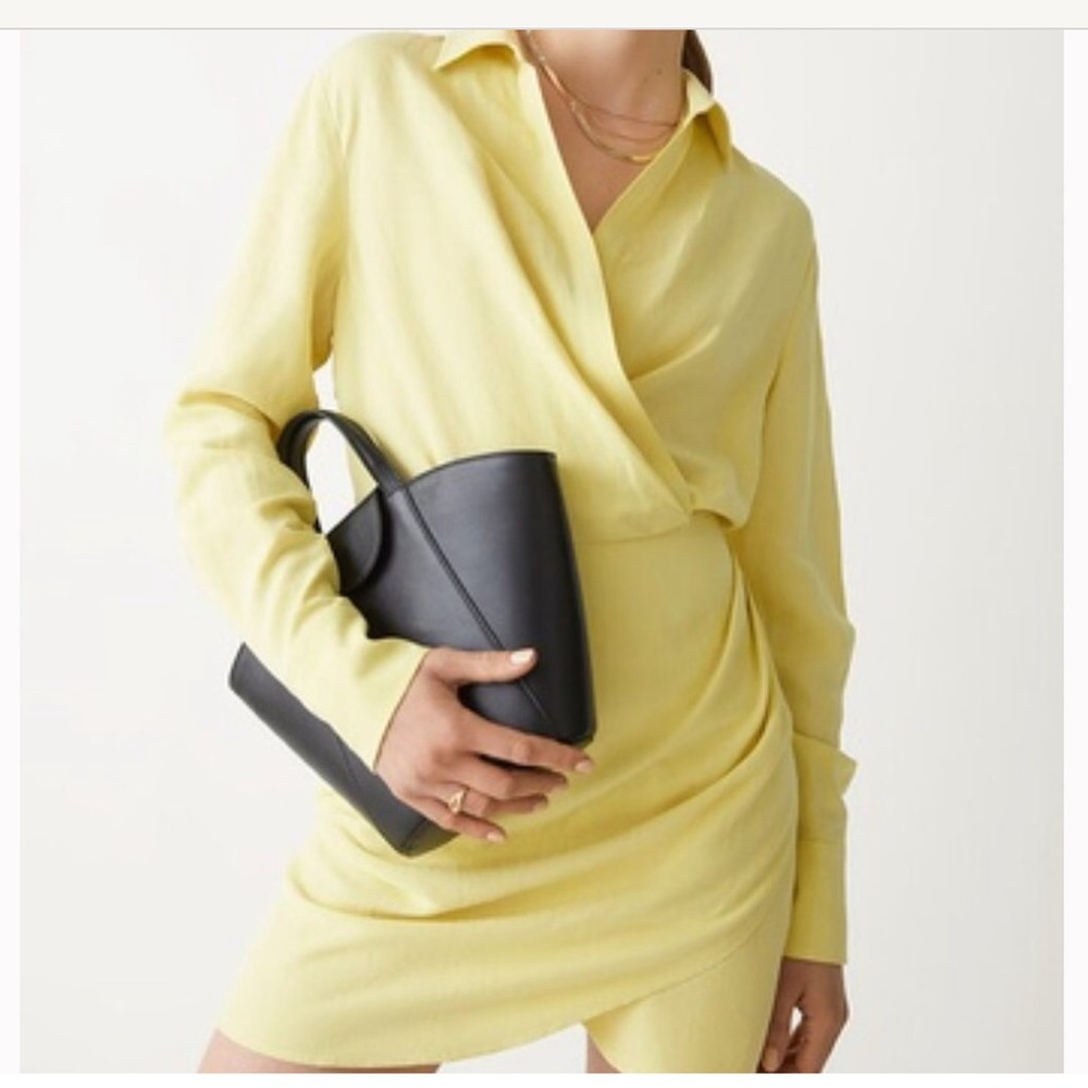 Yellow linen shirt dress &OtherStories